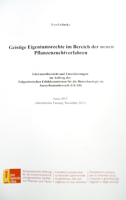 Geistige Eigentumsrechte im Bereich der neuen Pflanzenzuchtverfahren